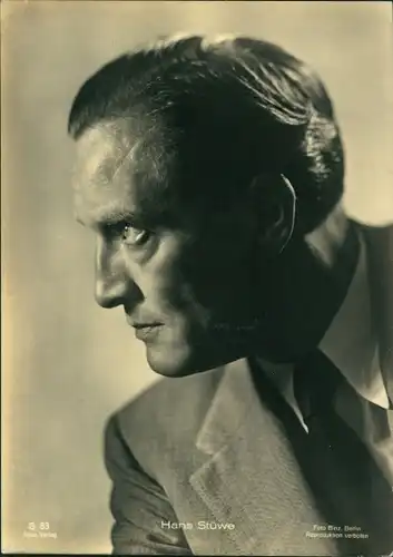 Ak Schauspieler Hans Stüwe, Portrait, Ross G 83