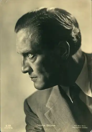 Ak Schauspieler Hans Stüwe, Portrait, Ross G 83