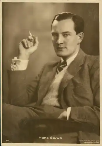 Ak Schauspieler Hans Stüwe, Portrait, Zigarette, Ross 645