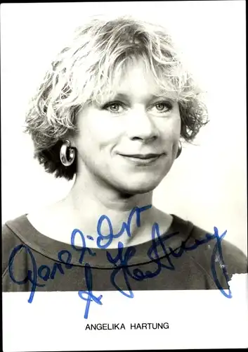 Ak Schauspielerin Angelika Hartung, Portrait, Autogramm