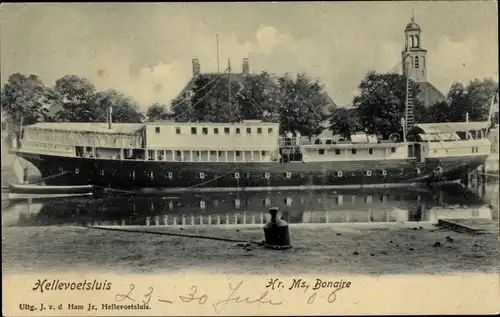 Ak Hellevoetsluis Südholland, Hr. MS. Bonaire