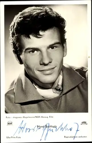 Ak Schauspieler Horst Buchholz, Portrait, Autogramm