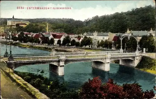 Ak Untermhaus Gera in Thüringen, Elisenbrücke