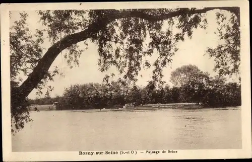 Ak Rosny sur Seine Yvelines, Landschaft der Seine