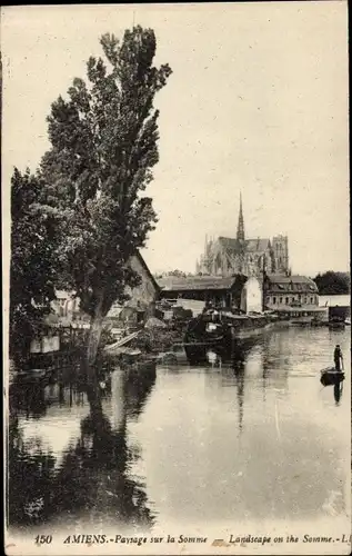 Ak Amiens-Somme, Landschaft an der Somme