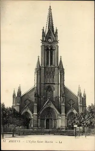Ak Amiens-Somme, Kirche Saint-Martin
