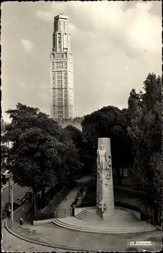 Ak Amiens-Somme, Place Rene Goblet, Denkmal Maréchal Leclerc