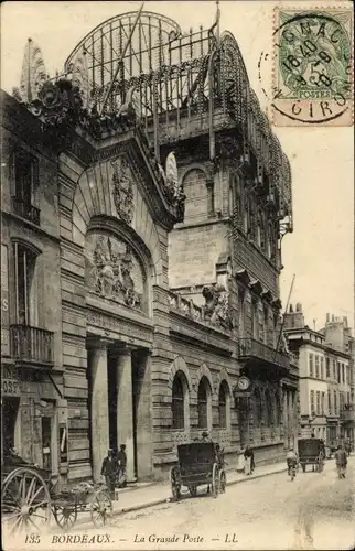 Ak Bordeaux Gironde, La Grande Poste