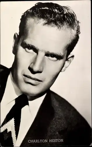 Ak Schauspieler Charlton Heston, Portrait
