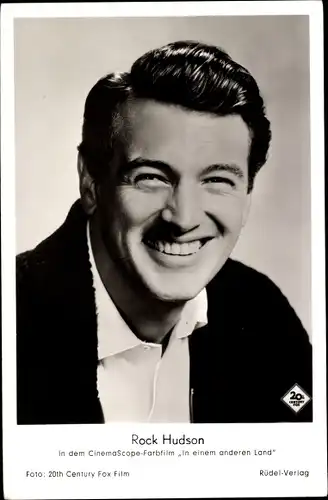 Ak Schauspieler Rock Hudson, In einem anderen Land, Portrait