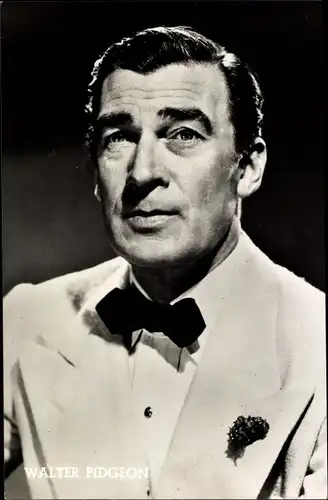 Ak Schauspieler Walter Pidgeon, Portrait, Fliege