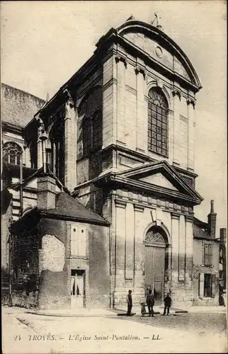 Ak Troyes Dawn, Kirche Saint-Pantaleon