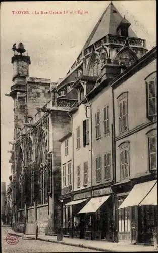 Ak Troyes Dawn, Rue Urbain IV, Die Kirche