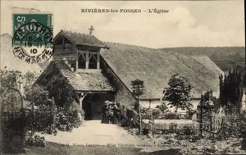 Ak Rivière les Fosses Haute Marne, Kirche