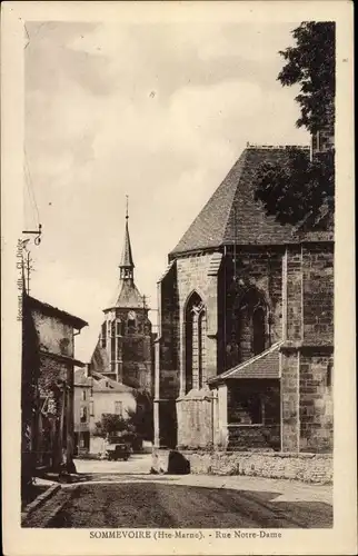 Ak Sommevoire Haute Marne, Rue Notre Dame