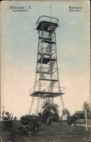 Ak Mulhouse Mülhausen Elsass Haut Rhin, Aussichtsturm