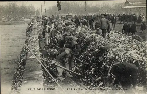 Ak Paris XII., Seineflut, Pont de Tolbiac