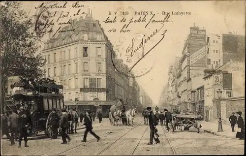 Ak Paris X., Rue Lafayette