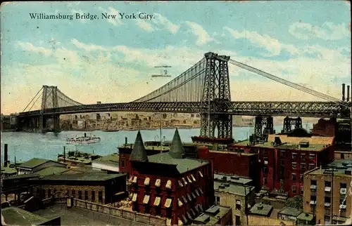 AK New York City USA, Williamsburg Bridge