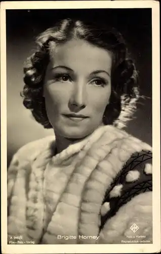 Ak Schauspielerin Brigitte Horney, Portrait, UFA, A 3480/2