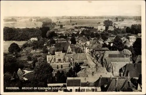 Ak Eibergen Gelderland, Ortsübersicht mit Rathaus