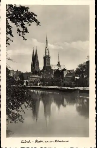 Ak Hansestadt Lübeck, Obertrave, Marienkirche