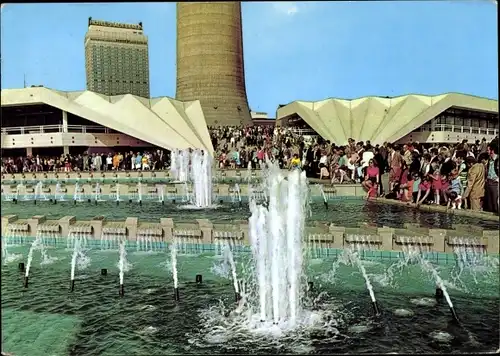 Ak Berlin Mitte, Alexanderplatz, Kaskaden am Fernsehturm