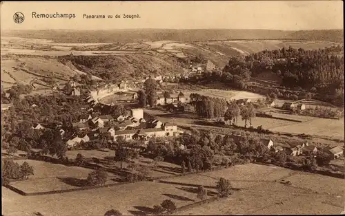 Ak Remouchamps Aywaille Lüttich Belgien, Panorama von Sougne aus gesehen