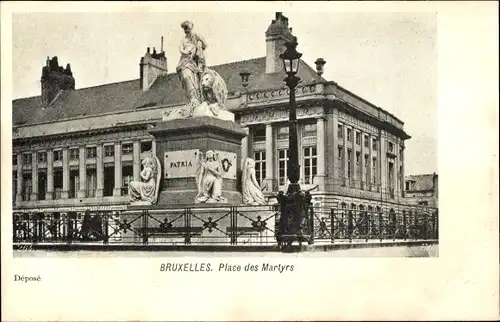 Ak Brüssel Brüssel, Place des Martyrs