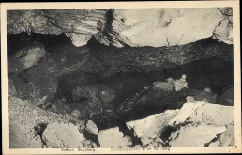 Ak Bad Segeberg in Holstein, Barbarossa-Höhle, Kalkberg