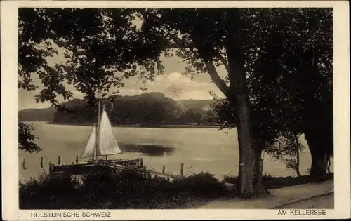 Ak Malente in Ostholstein, Kellersee, Segelboot