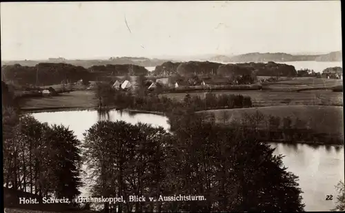 Ak Bruhnskoppel Malente in Ostholstein, Blick vom Aussichtsturm