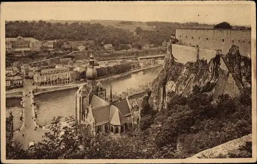 Ak Dinant Wallonie Namur, Blick vom Glacis der Zitadelle