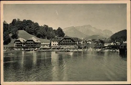 Ak Schönau am Königssee Oberbayern, Hotel Schiffmeister am Königssee