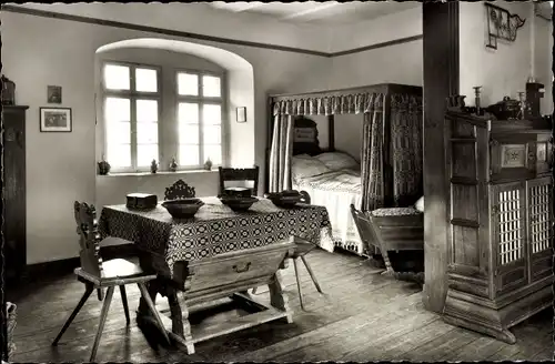 Ak Ziegenhain Schwalmstadt, Innenansicht des Heimat Museums, Bauernstübchen