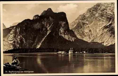 Ak Sankt Bartholomä Schönau am Königssee, Boot