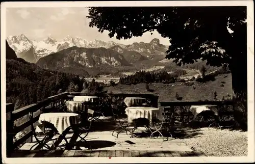 Ak Melleck Schneizlreuth Berchtesgadener Land, Gasthaus, Blick gegen Unken, Loferer Steinberge
