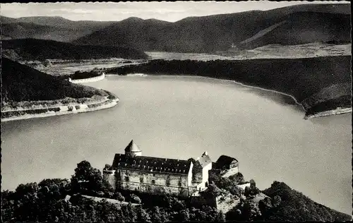 Ak Waldeck am Edersee Hessen, Schloss, Blick auf die Sperrmauer