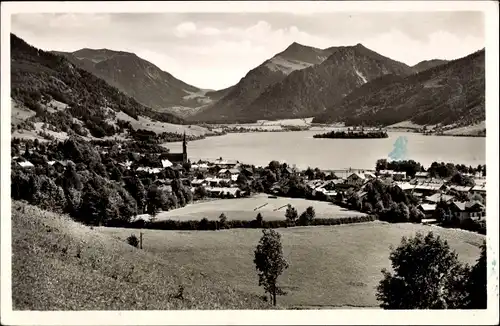 Ak Schliersee in Oberbayern, Panorama