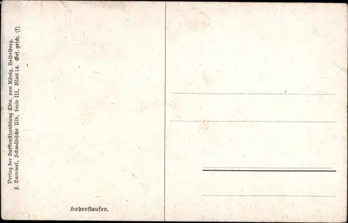 Künstler Ak Hohenstaufen Göppingen in Württemberg, Panorama