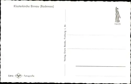 Ak Birnau Uhldingen Mühlhofen am Bodensee, Klosterkirche, Innenansicht