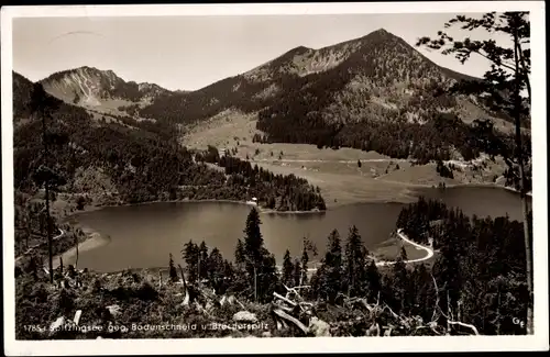 Ak Spitzingsee Schliersee in Oberbayern, Bodenschneid, Brechterspitz