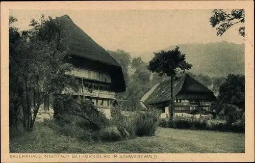 Ak Hornberg im Schwarzwald, Bauernhaus in Guttach