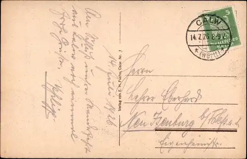 Ak Calw im Schwarzwald, Georgenhöhe, Totalansicht