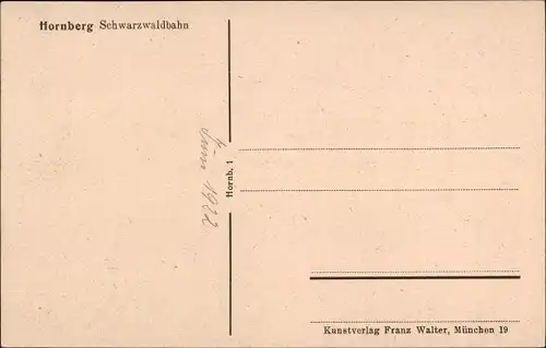 Ak Hornberg im Schwarzwald, Schwarzwaldbahn, Totalansicht