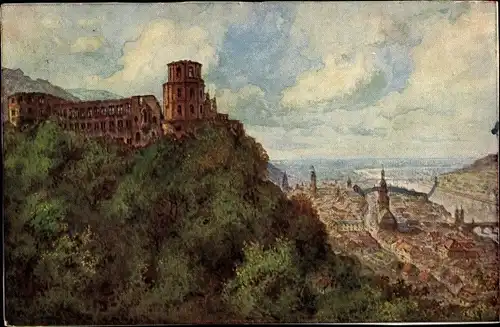 Ak Heidelberg am Neckar, Schlossruine, Totalansicht