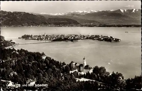 Ak Bad Schachen Lindau am Bodensee Schwaben, Panorama