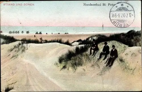 Ak Nordseebad Sankt Peter Ording, Dünen, Strand