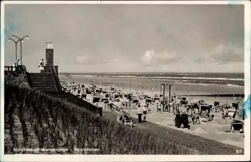 Ak Nordseebad Wangerooge in Ostfriesland, Strandleben