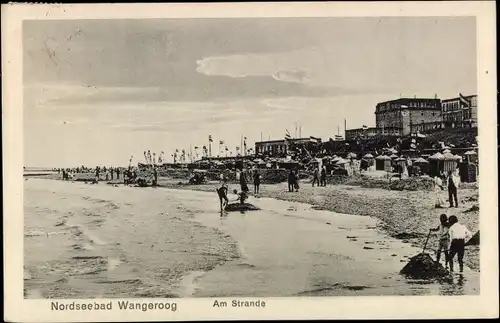 Ak Nordseebad Wangeroog Wangerooge in Ostfriesland, Am Strand